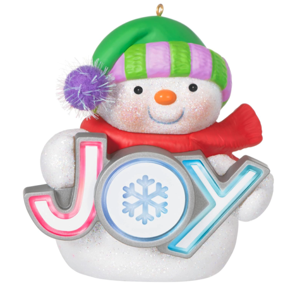 Hallmark Keepsake Christmas Ornament Shimmering Joy Snowman with Light